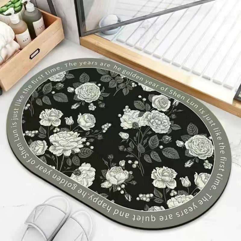 Plüsch Floral Badmatte Brehn