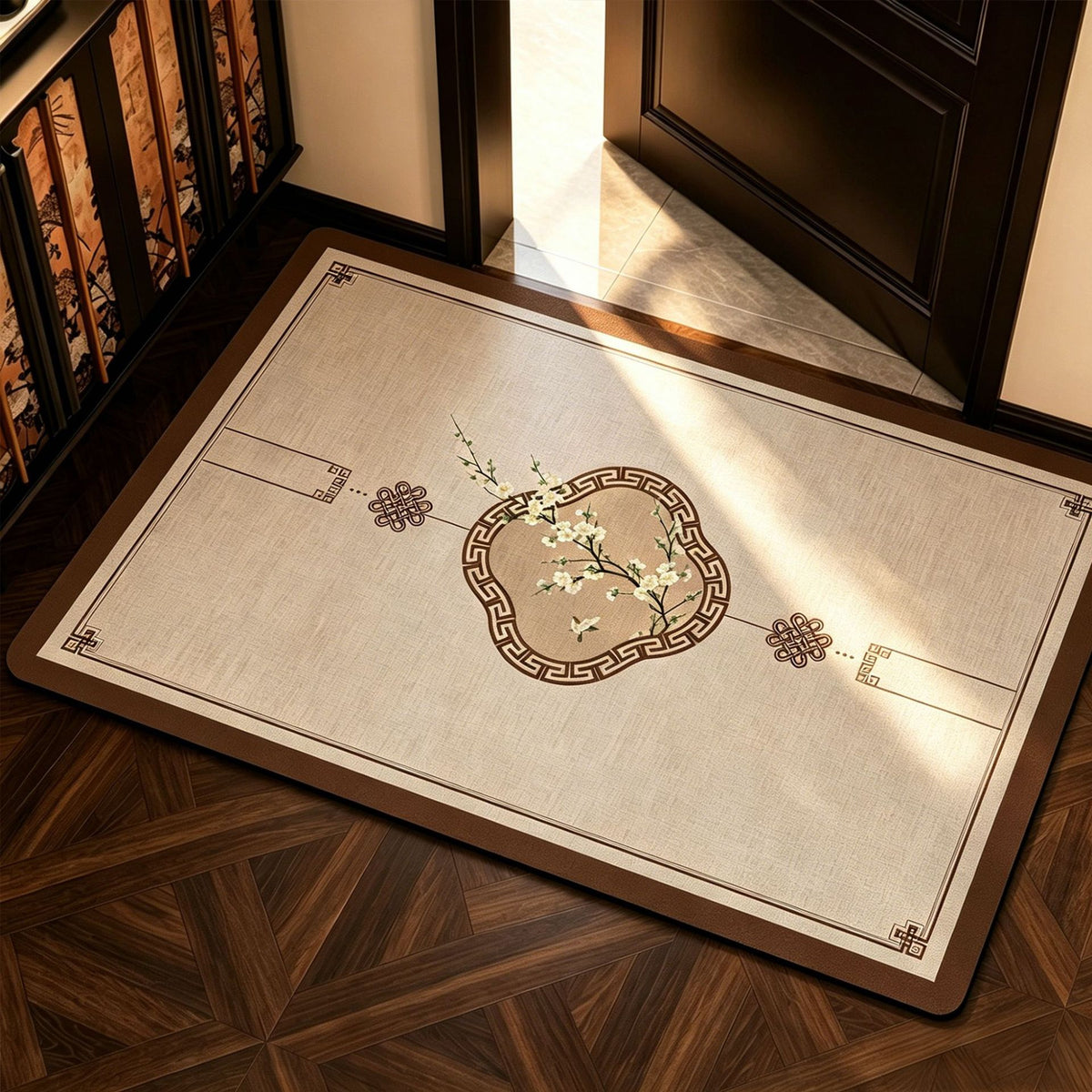 Elegante geometrische Badmatte Brehn