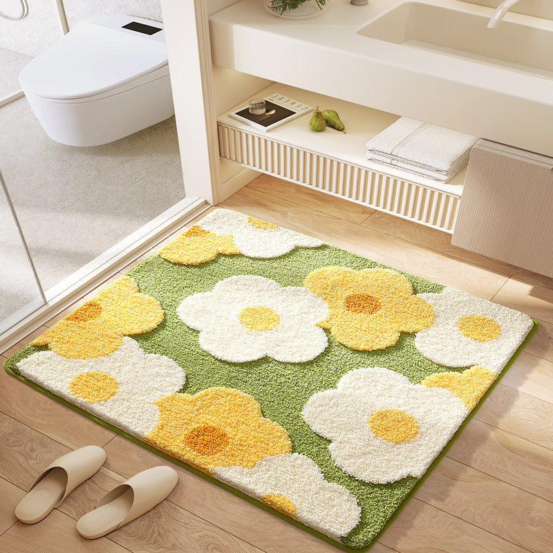 Blumenmuster Plush Badeteppich Brehn