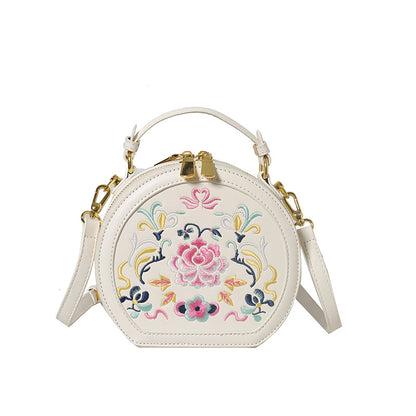 Vintage Florale Bestickte Handtasche Brehn