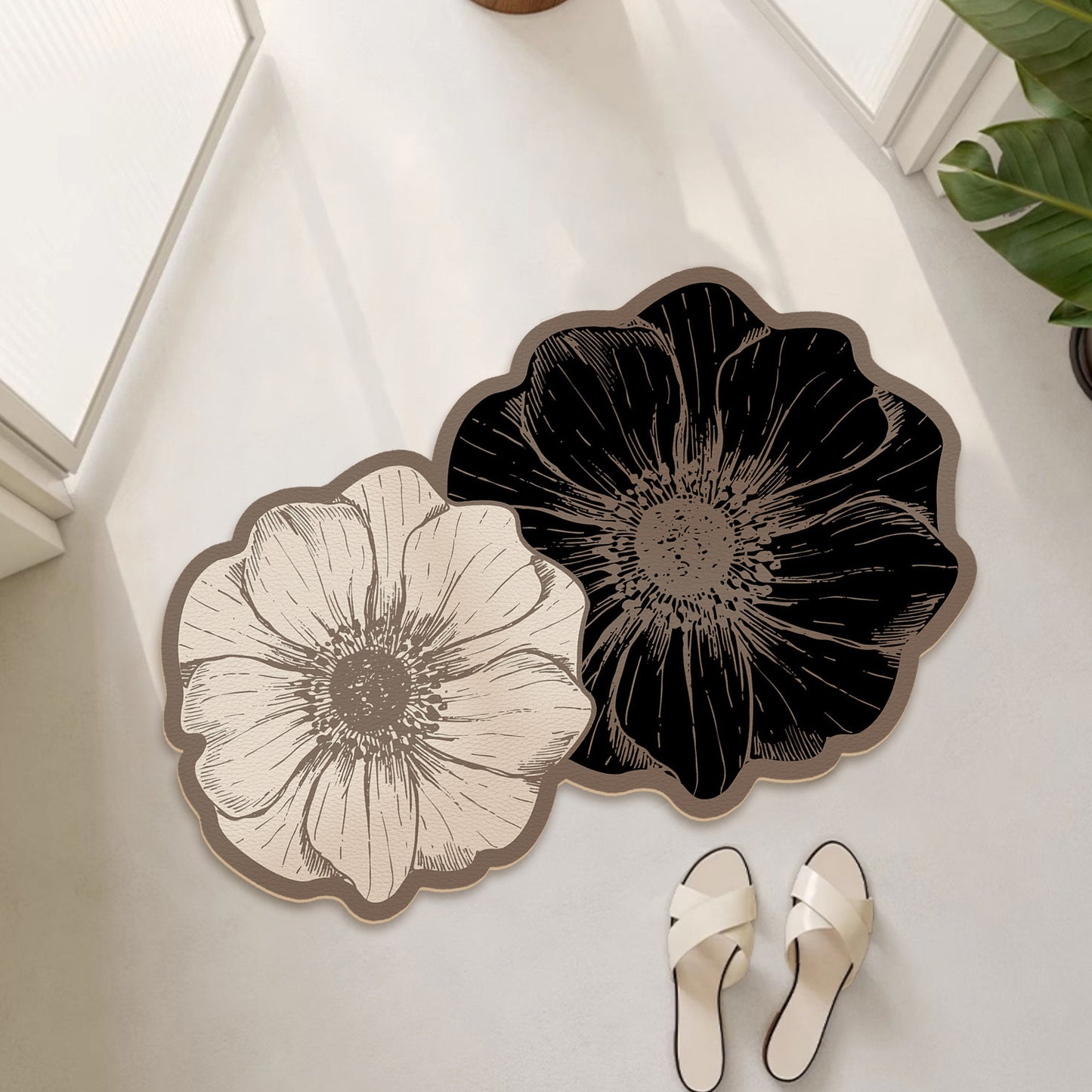 Florales Druck Badmatte Brehn