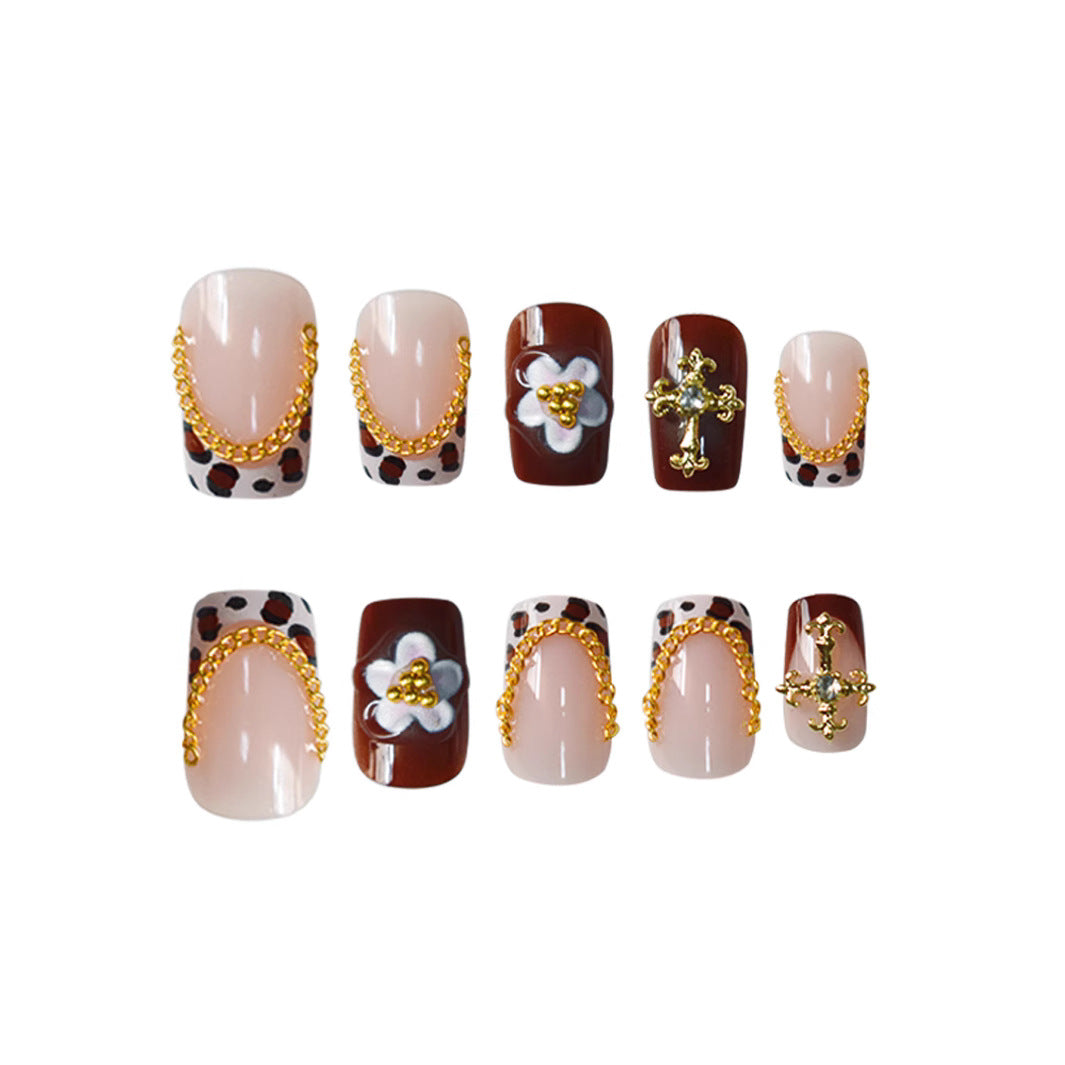 Elegante 3D Blumen Nagelkunstverlängerungen Brehn