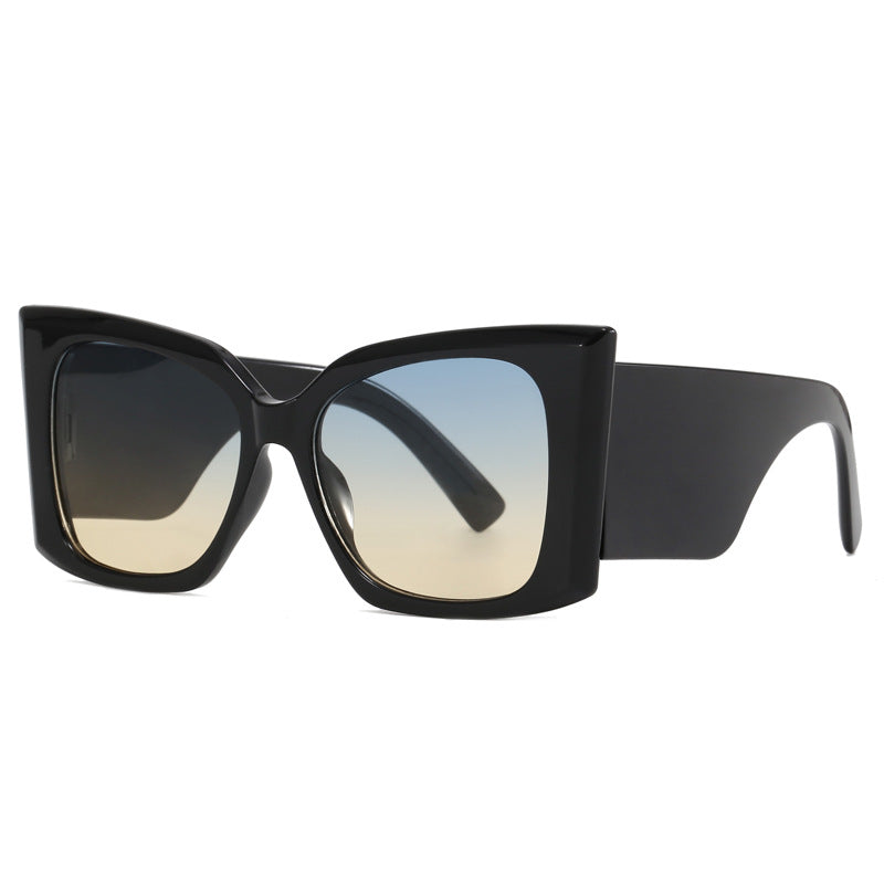 Damen modische Oversized-Sonnenbrille mit geometrischem Rahmen Brehn