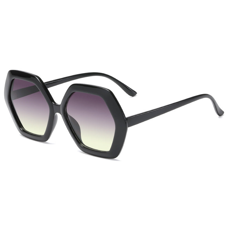 Damen geometrische Sonnenbrille mit modernem Design Brehn