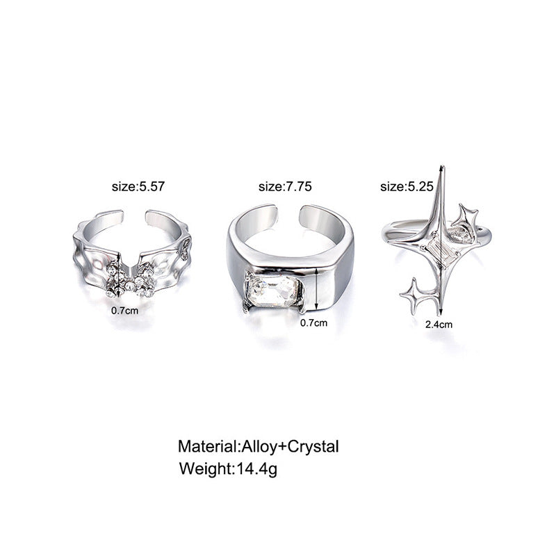 Trendiger Offener Ring mit Zirkonia-Akzent Brehn