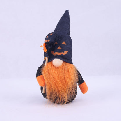Halloween Dekofigur mit Hexenhut