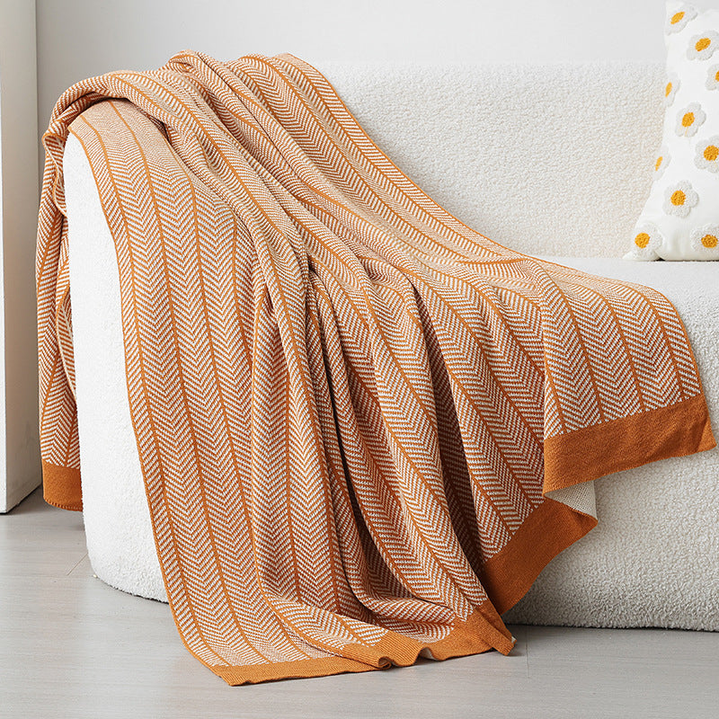 Damen Kuscheldecke mit Zickzackmuster Brehn