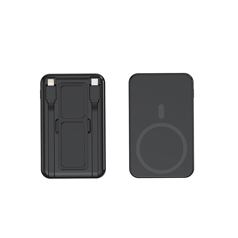 Tragbare Powerbank mit integrierter Qi-Ladefunktion und digitaler Kapazitätsanzeige Brehn