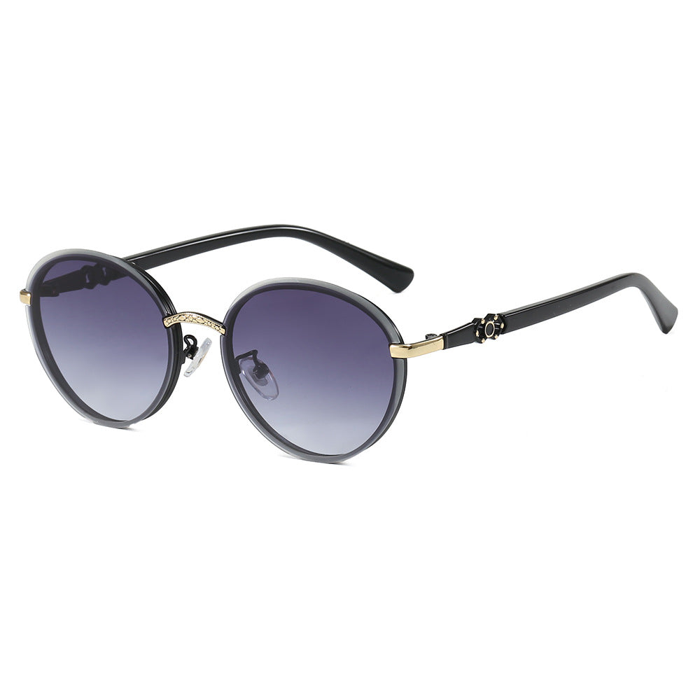 Damen elegante runde Sonnenbrille mit verspiegeltem Effekt Brehn