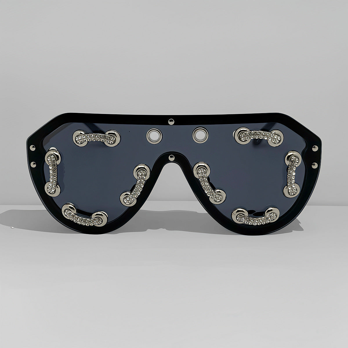 Damen extravagante Designer-Sonnenbrille mit funkelnden Akzenten Brehn