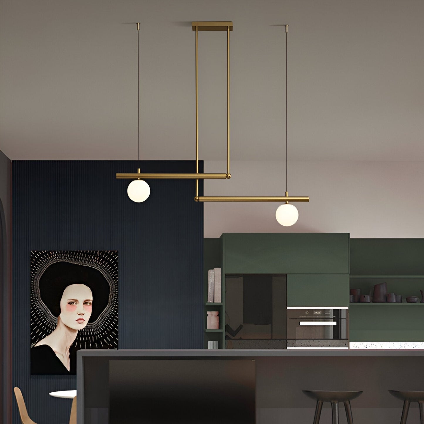 Brehn | Nordic Glass Linear Luxus Pendelleuchte