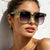 Damen stylische Sonnenbrille im trendigen Leopardenmuster Brehn