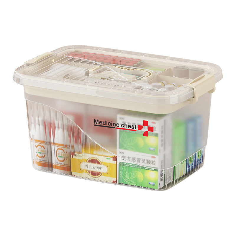 Damen transparente Medikamentenbox mit robustem Deckel Brehn
