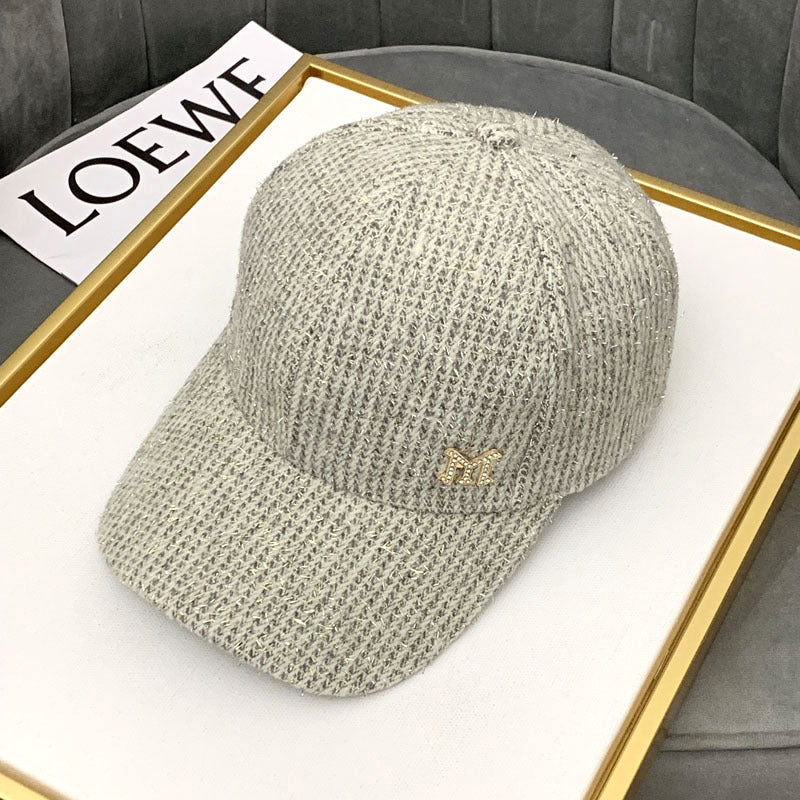 Damen Strukturierter Strick Baseballcap Brehn