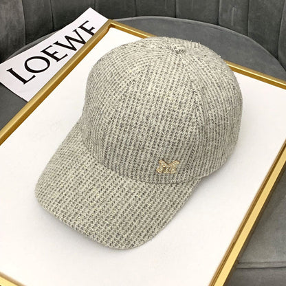 Damen Strukturierter Strick Baseballcap Brehn
