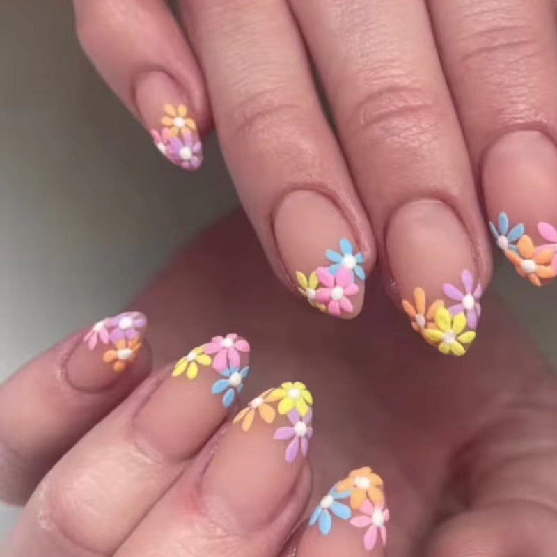 Blumenmuster Press-on Nagelset Brehn