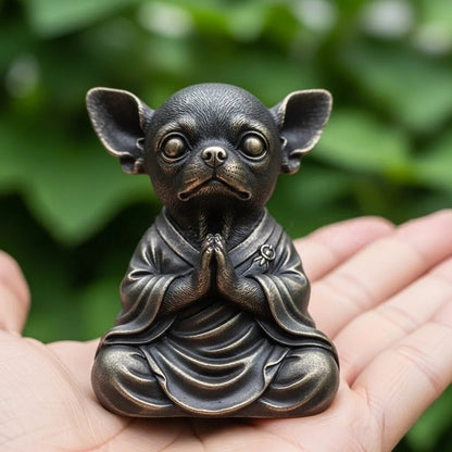 Dekorative meditierende Hundefigur Brehn