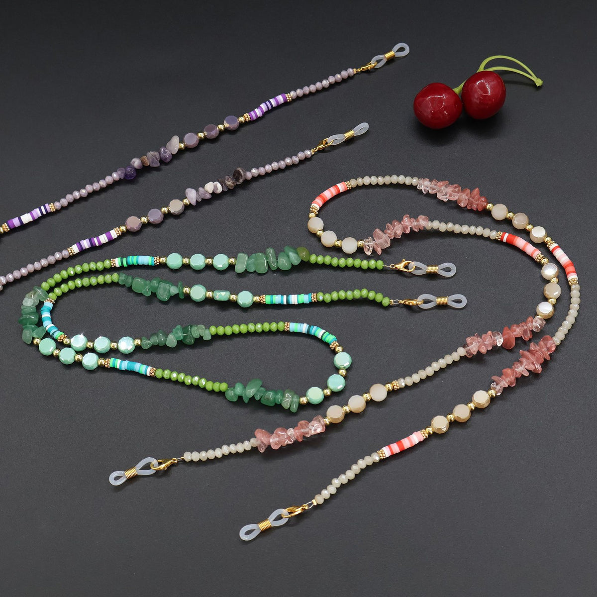 Bohemian Perlen Brillen Kette Brehn
