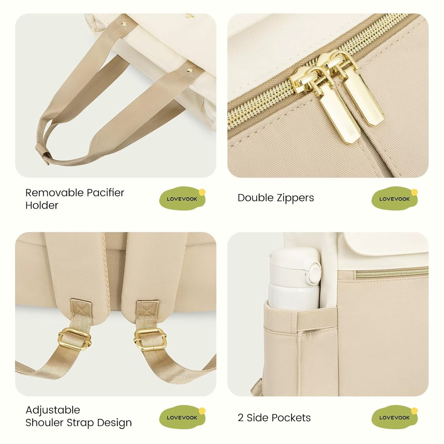 Multifunktionale Handtasche mit Abnehmbaren Rucksackgurten Brehn