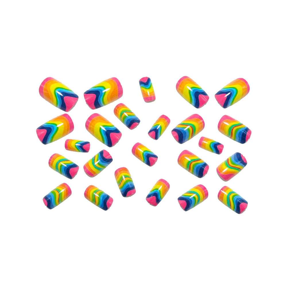 Kunstnägel Im Kreativen Regenbogen-Design Brehn