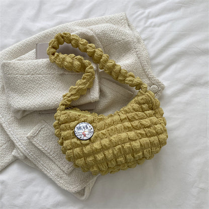 Texturierte Gestrickte Schulterhandtasche