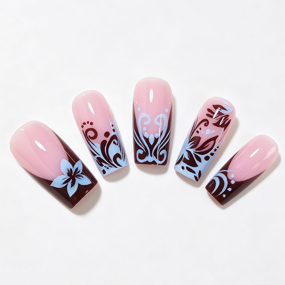Künstlerische Lange Nagelwraps Brehn