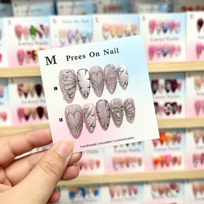 Dekoratives handgemachtes Press-On Nail Art Set