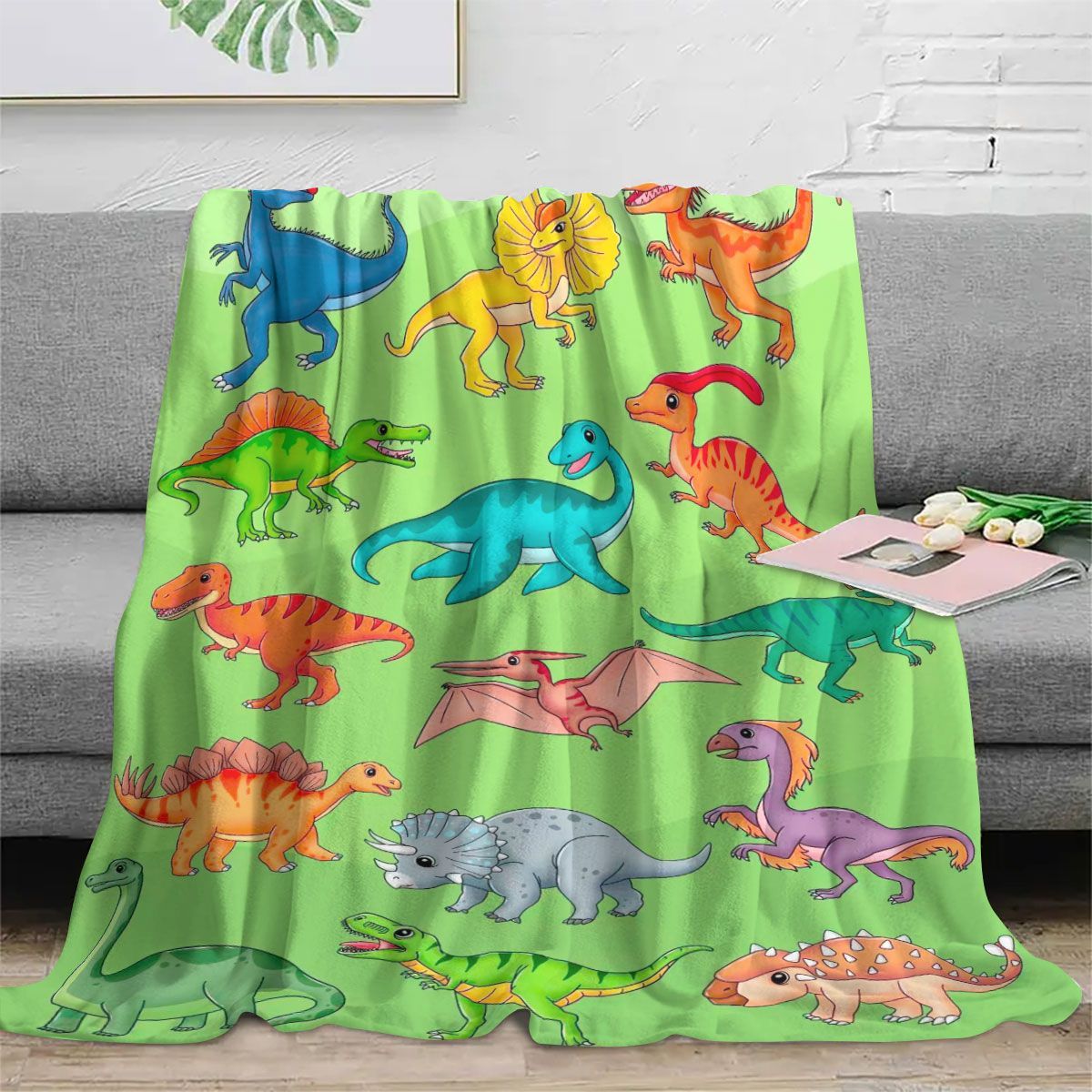 Dinosaur-Themen Plüsch-Wurfdecke