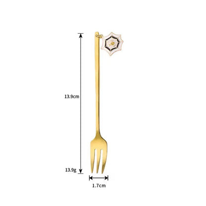 Langer Bar‑Löffel Cocktail‑Rührlöffel aus Edelstahl mit Halloween‑Geistmotiv