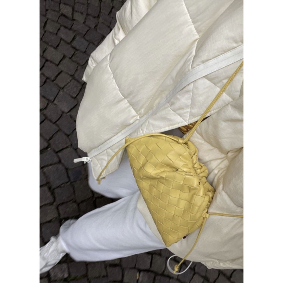 Elegante Gewebte Leder Eimer Tasche Brehn
