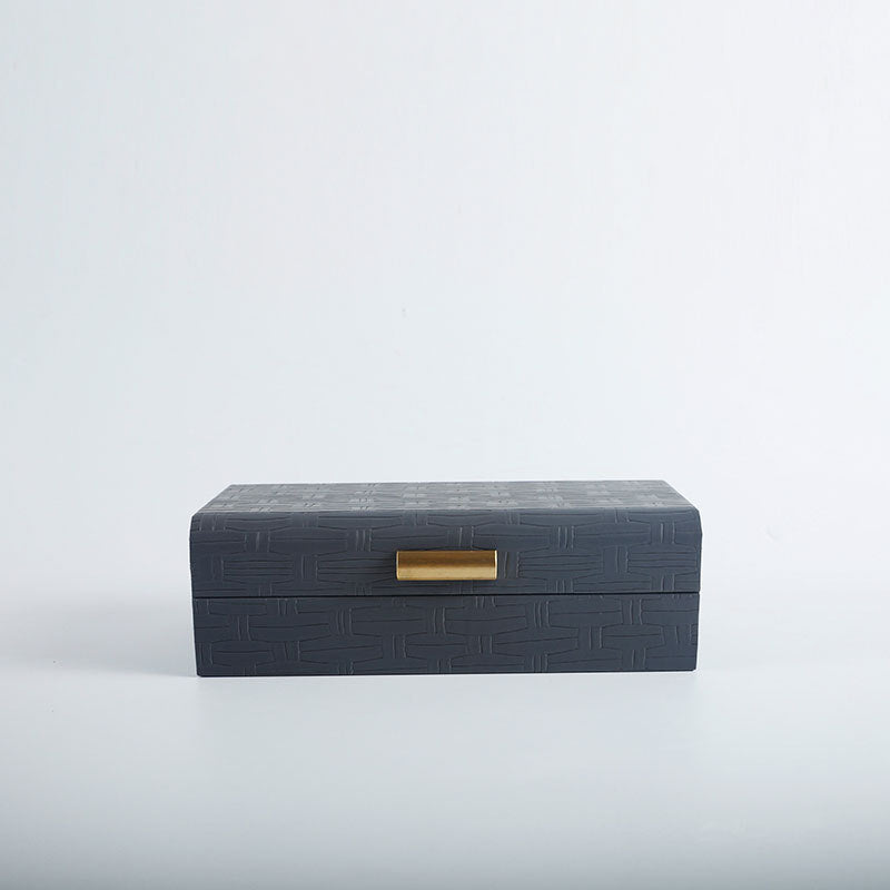 Dekorative Aufbewahrungsboxen mit elegantem Webdetail