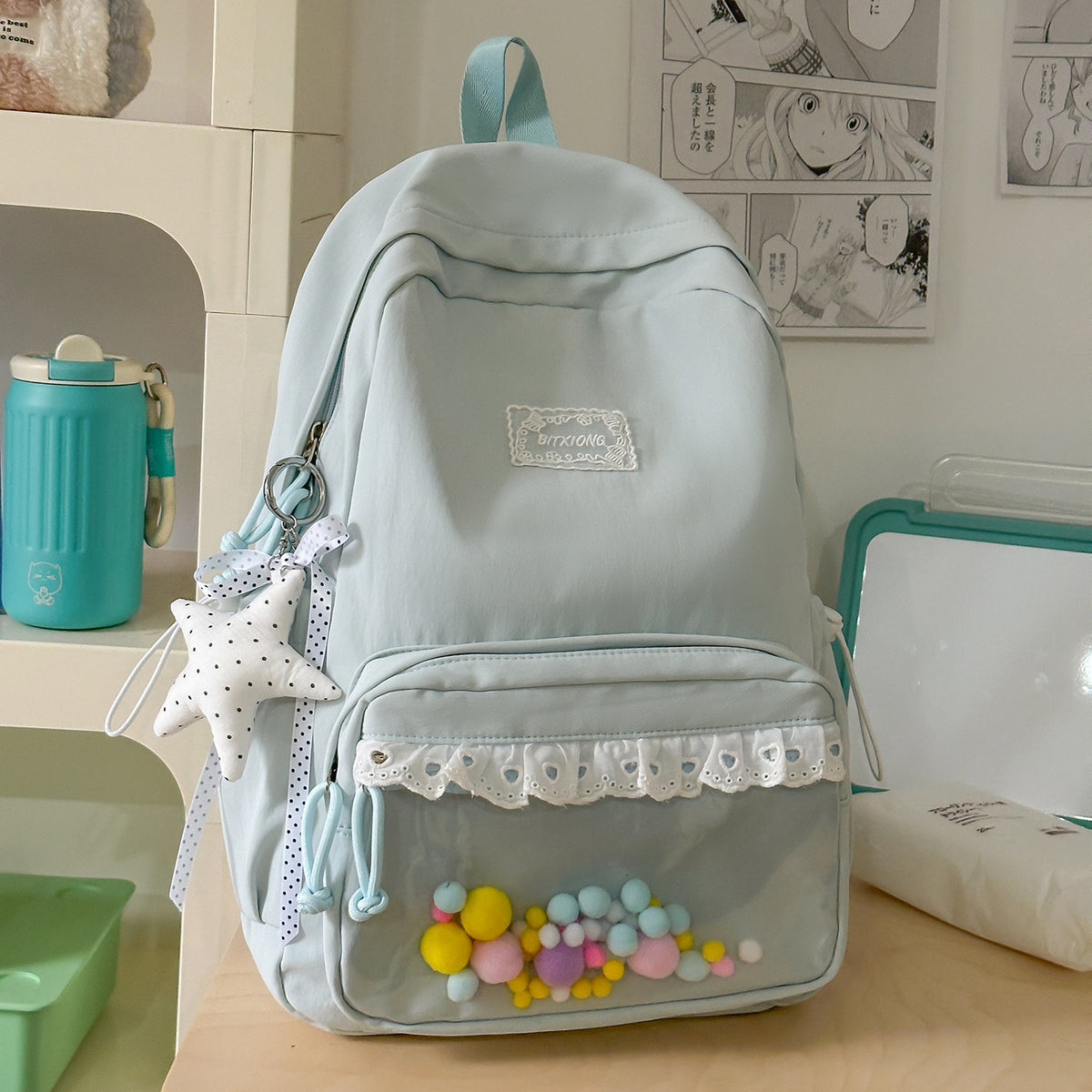Stylischer Rüsch-Rucksack Brehn