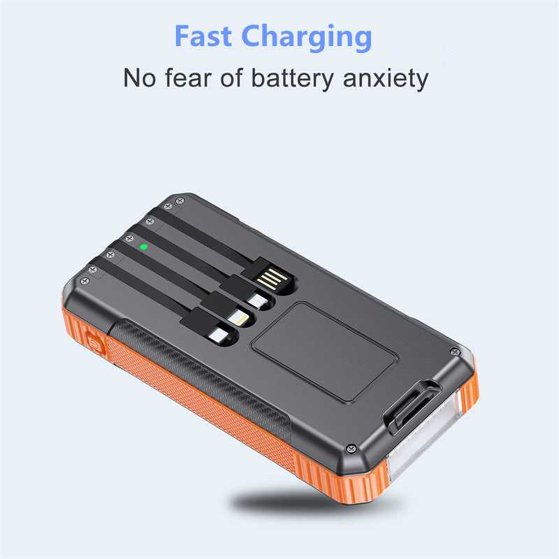 Powerbank mit Solarladefunktion und Integrierter LED-Lampe Brehn