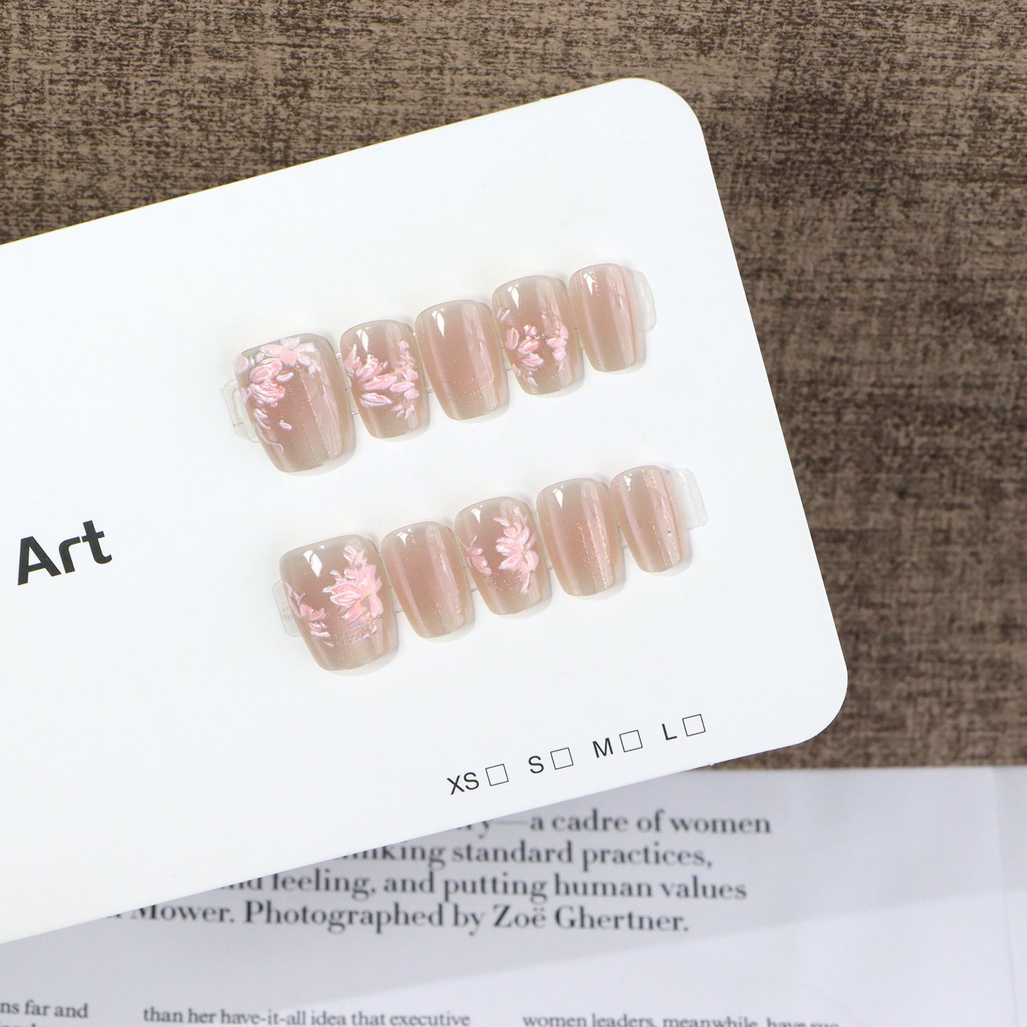 Blumen Design Press-On Nagel Set Brehn
