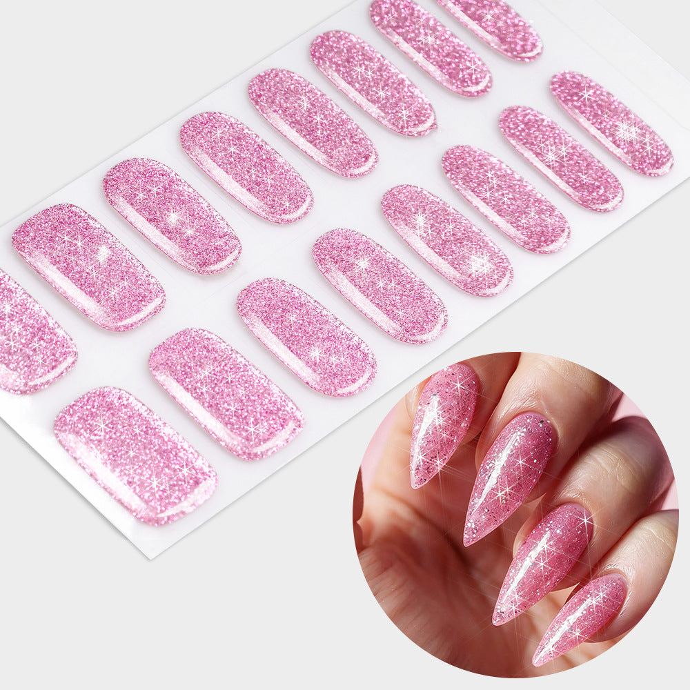 Glitzernde Gel-Nagel-Wraps