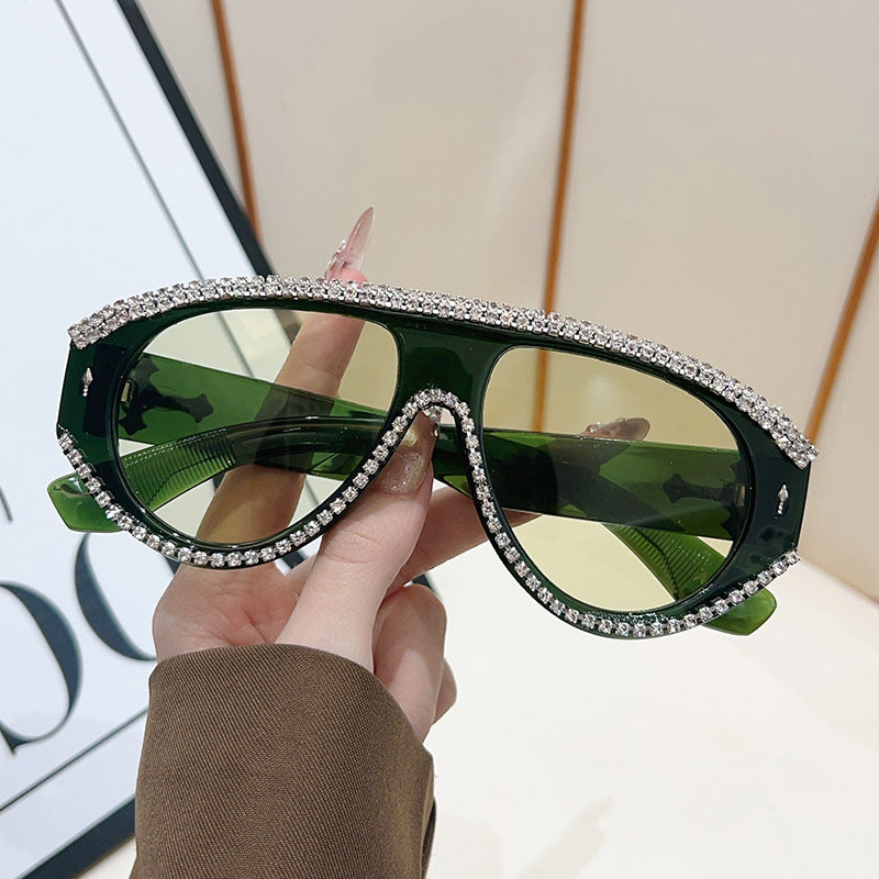 Luxuriöse Übergroße Strasssonnenbrille Brehn