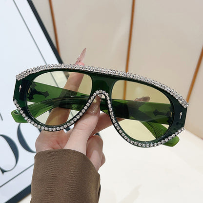 Luxuriöse Übergroße Strasssonnenbrille Brehn