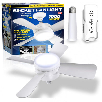 Einstellbare LED-Fanleuchte mit Fernbedienung. | Brehn