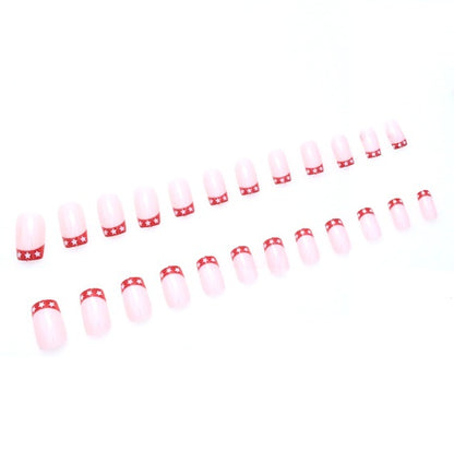 Stern-verzierte French Tip Nagelkunst Brehn