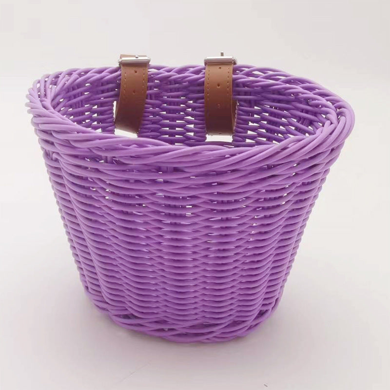 Dekorativer gewebter Aufbewahrungskorb mit Ledergriffen Brehn