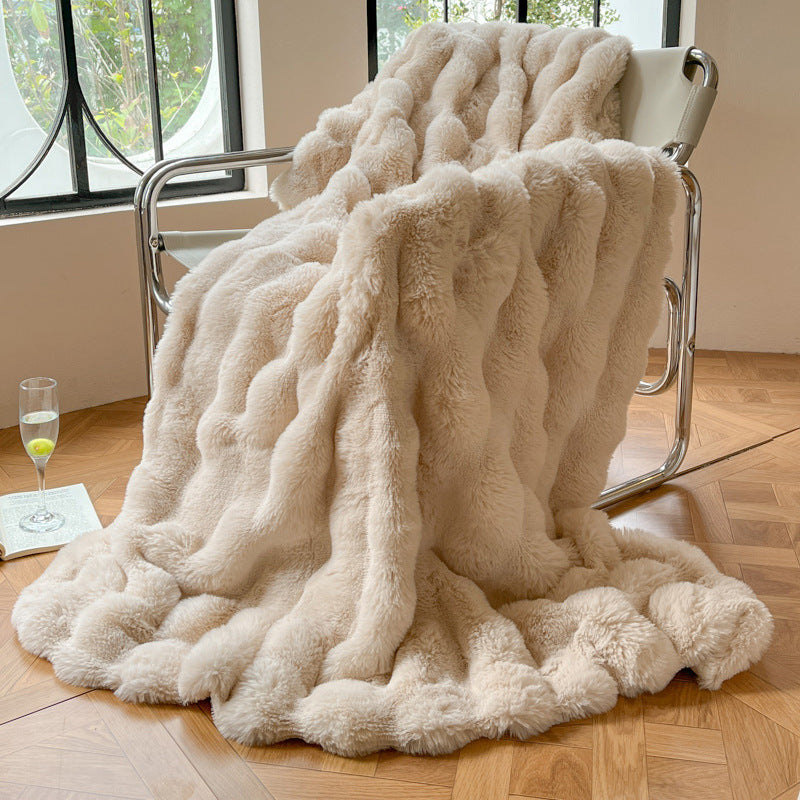 Luxuriöse strukturierte weiche Wurfdecke Brehn