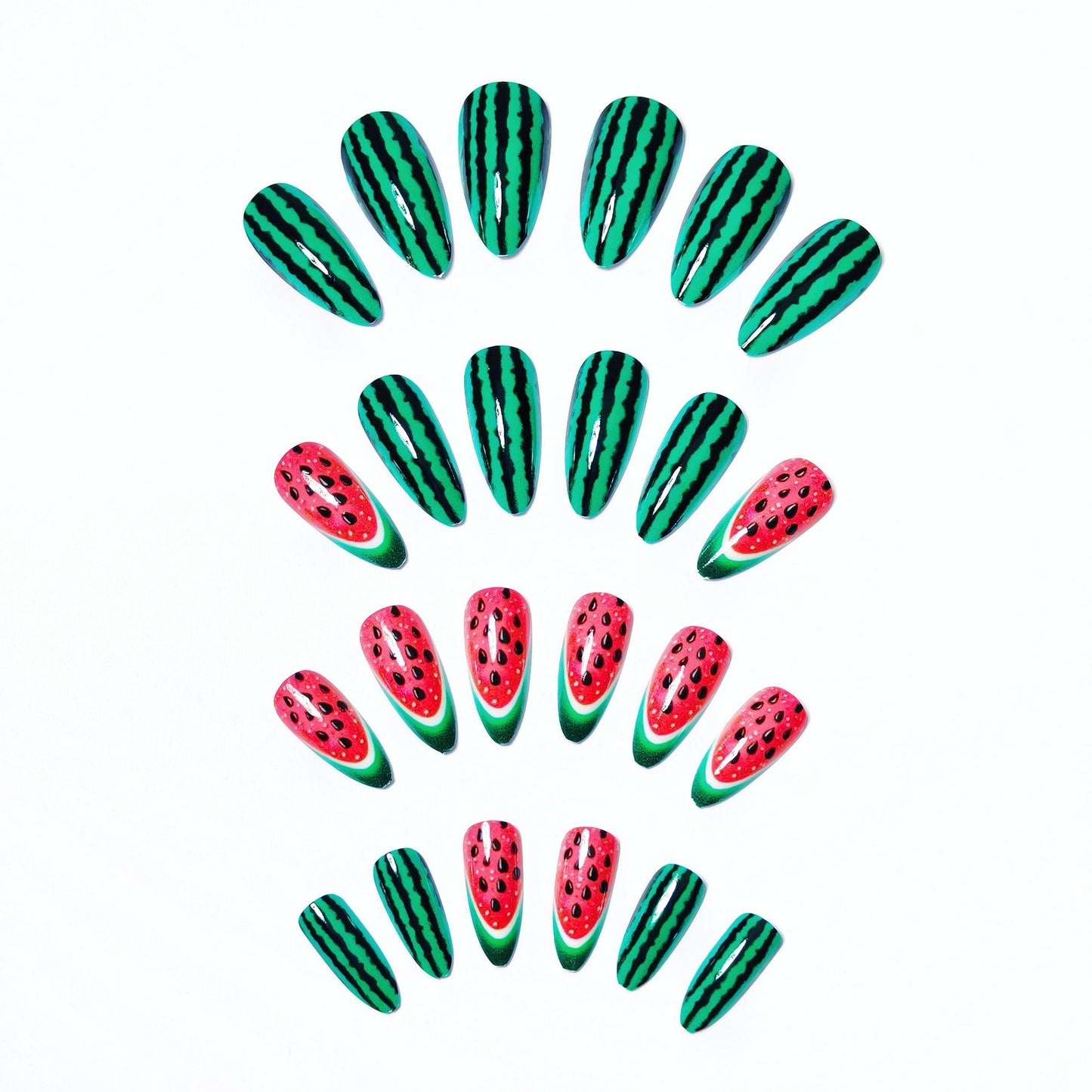 Kreative Wassermelonen-Kunstnägel Brehn