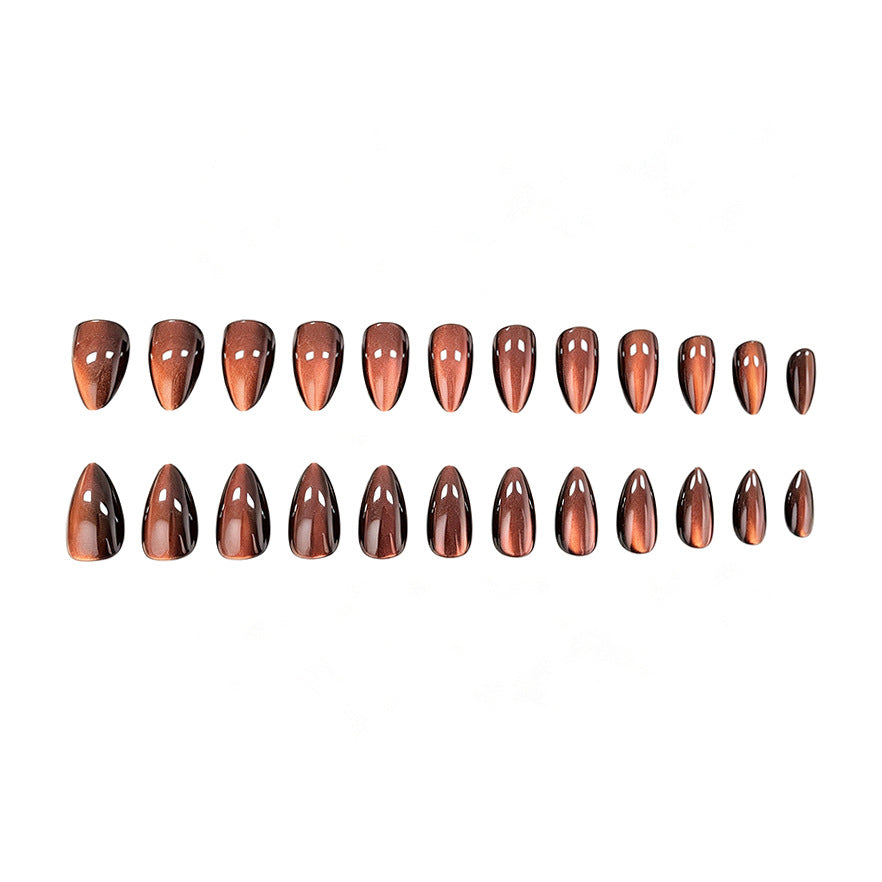 Premium Glänzende Mandelförmige Nagelkunst Brehn