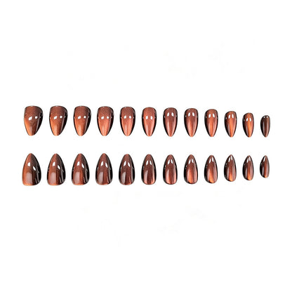 Premium Glänzende Mandelförmige Nagelkunst Brehn