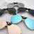 Retro Piloten-Sonnenbrille mit Blau Getönten Gläsern Brehn
