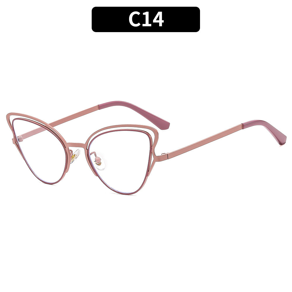 Damen Cat-Eye Sonnenbrille mit luxuriösem Metallrahmen und hochwertigen Verlaufsgläsern Brehn