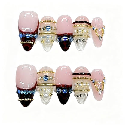 Glamourös Dekoratives Press-On Nageldesign Brehn