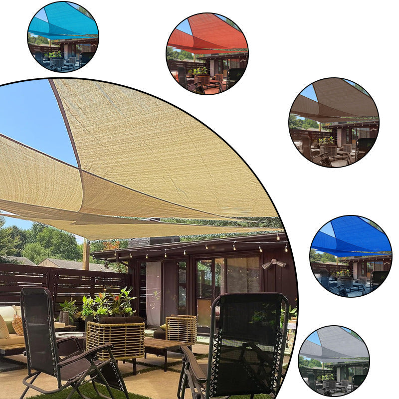 Dreieck Sonnensegel Vordach für Terrasse und Pool mit verstärkten Kanten und Edelstahl D-Ringen Brehn