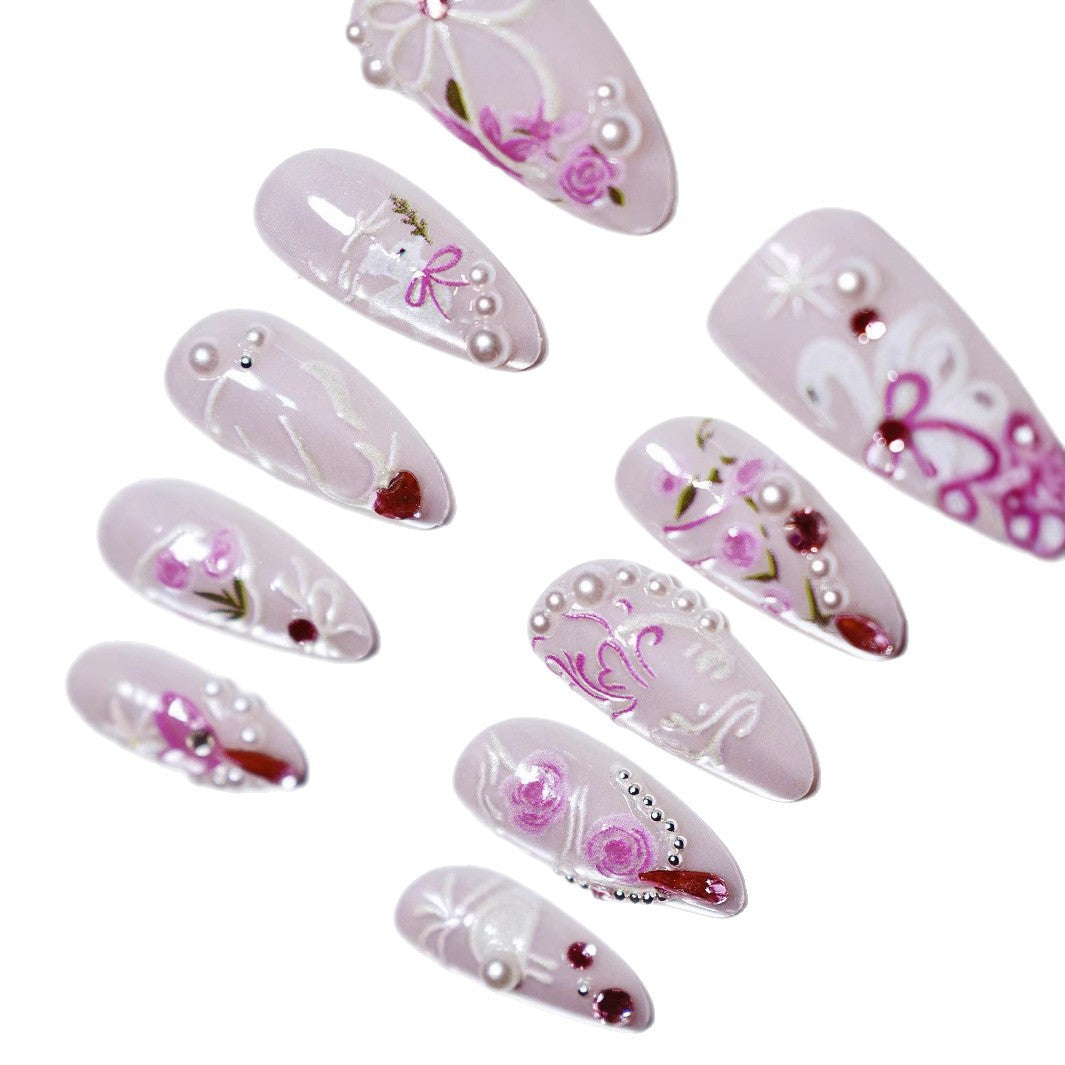 Künstlerisches Press-On Nagelkunstset Brehn