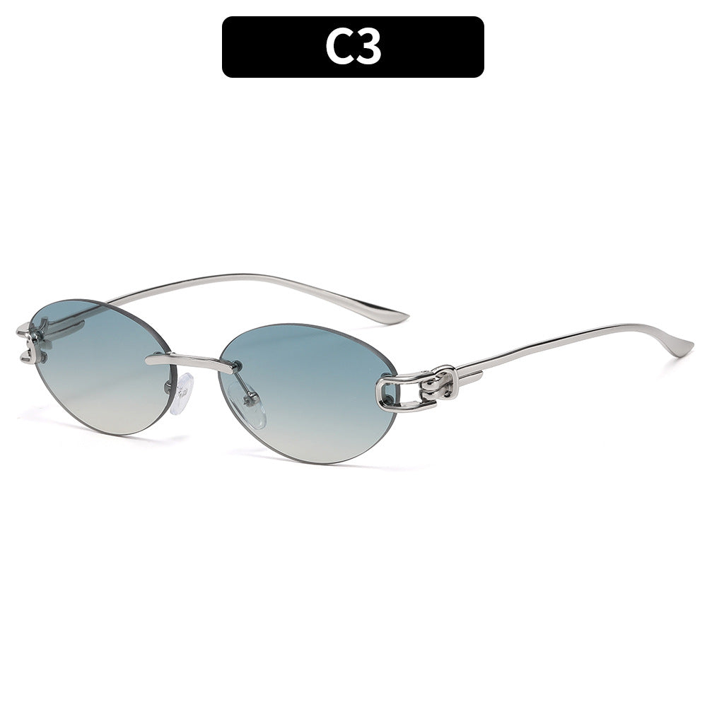 Elegante ovale Rahmen-Sonnenbrille  1787663773